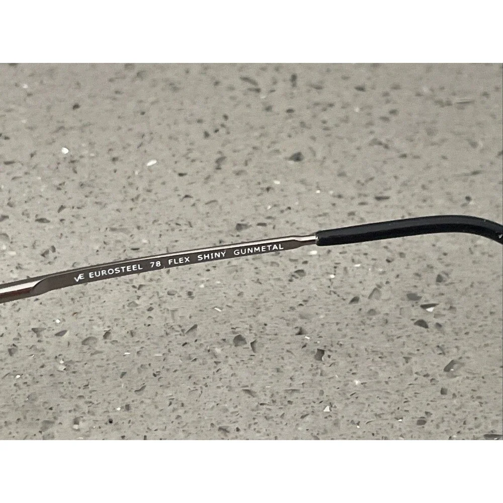 Eurosteel 78 Flex Shiny Gunmetal Eyeglasses Frames ONLY 42-19-125 Full Rim
